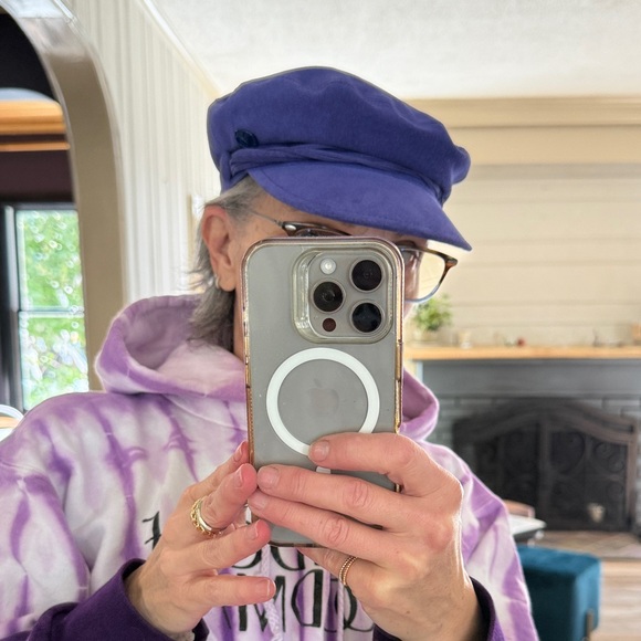 Suede Purple Women's Hat - Picture 12 of 12